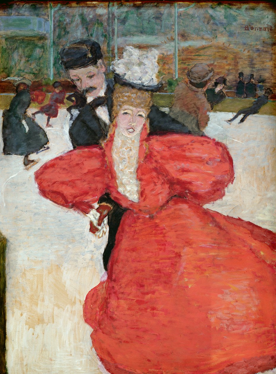 The Ice Rink vagy The Skaters, 1896–1898 (olaj, a panelre szerelt kártyán) alkotó: Pierre Bonnard