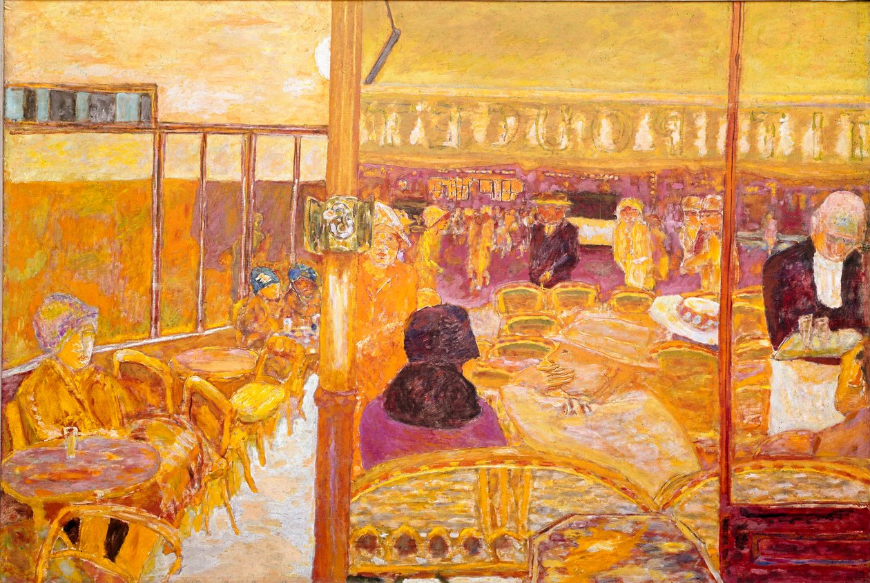 Az ajtó ablak Terasz és kávézó. Pierre Bonnard (1867-1947) festménye, 1933-as gyűjtemény privvee alkotó: Pierre Bonnard