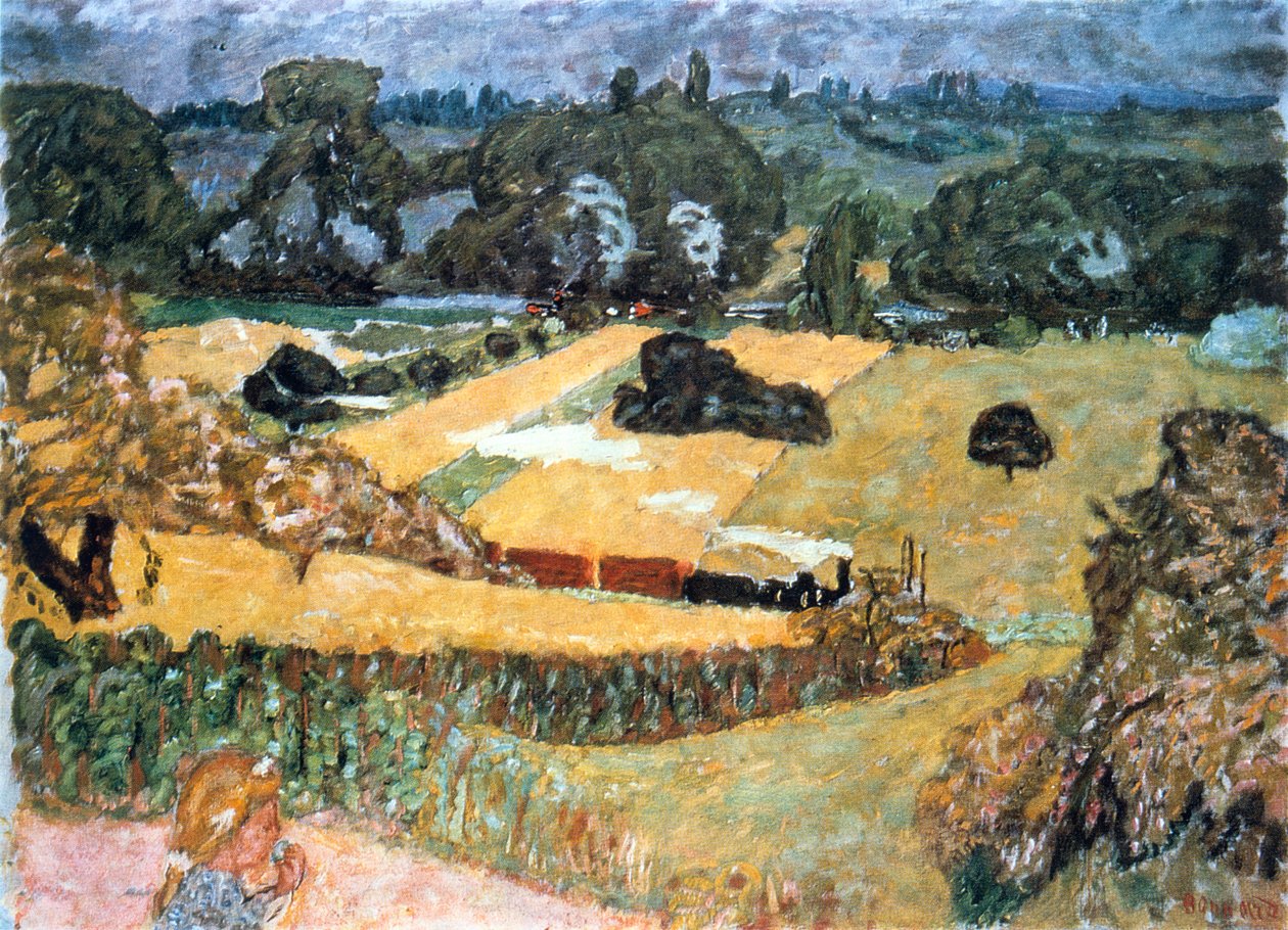Vonat és Bardes, Táj áruvonattal, 1909 alkotó: Pierre Bonnard
