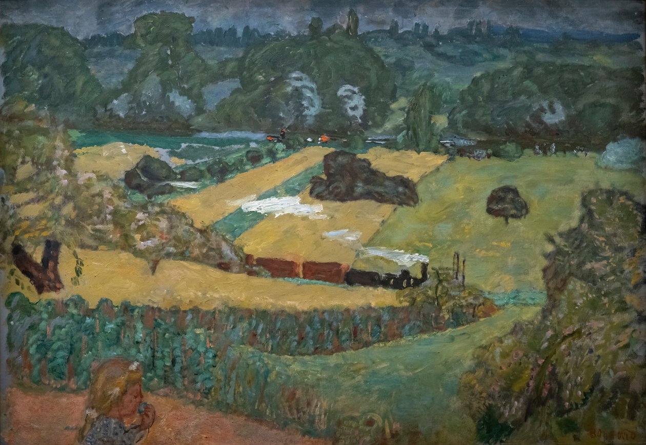 Vonat és bárkák, 1909 (olaj, vászon) alkotó: Pierre Bonnard