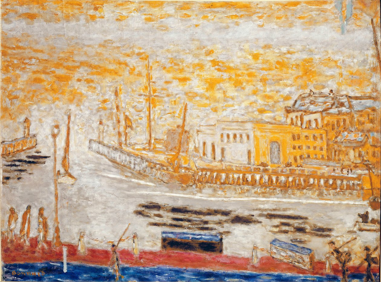 Trouville, elhagyja a kikötőt Pierre Bonnard festménye (1867-1947) 1938-1945 Méret: 77x103 cm Párizs, Nemzeti Modern Művészeti Múzeum alkotó: Pierre Bonnard