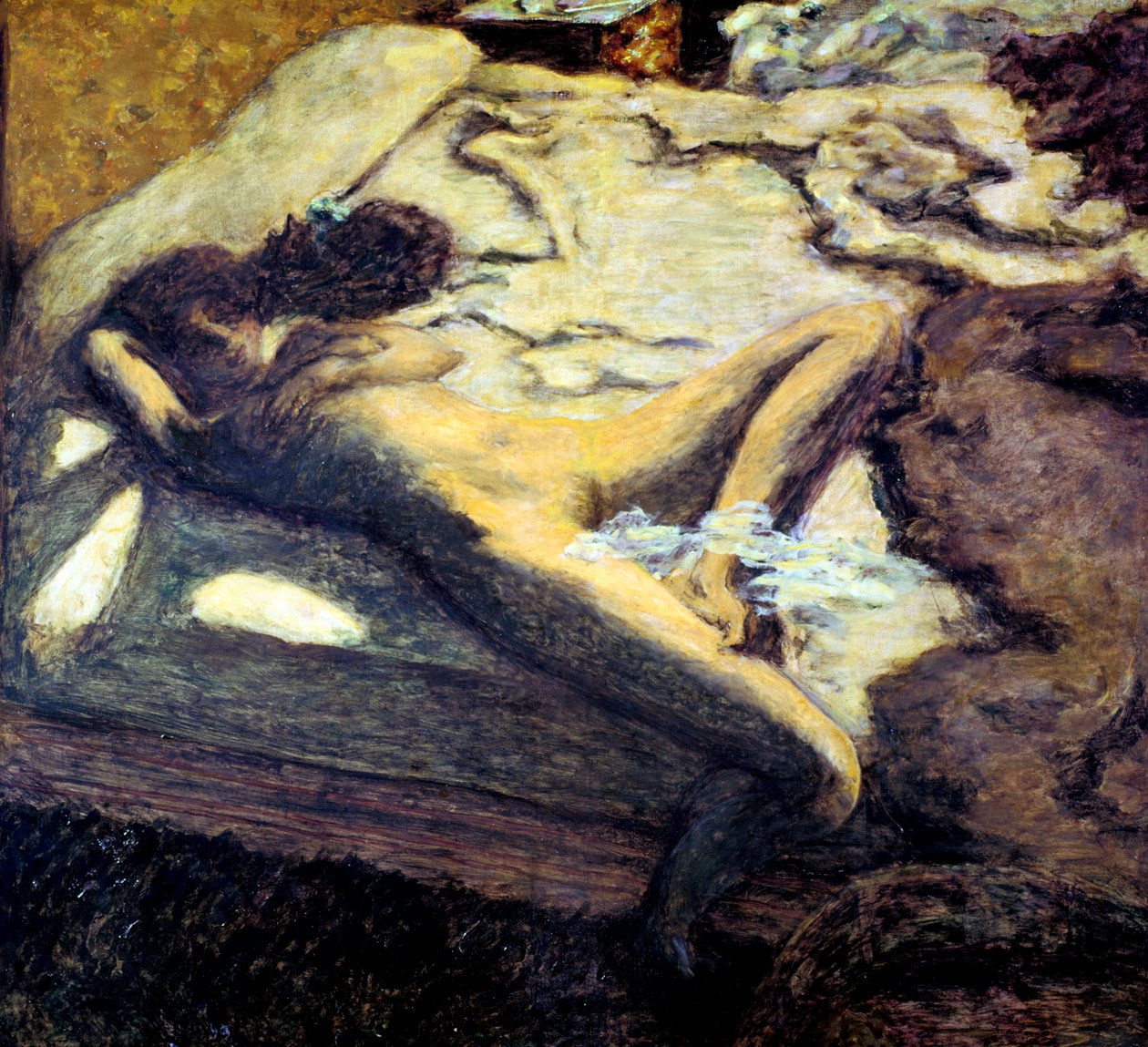 Ágyon fekvő nő, avagy The indolen Woman, 1899 alkotó: Pierre Bonnard