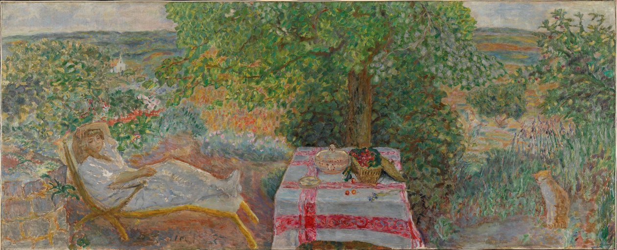 Nő a tájban, 1914 körül (olaj, vászon) alkotó: Pierre Bonnard