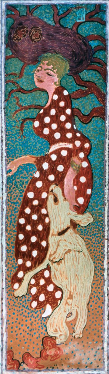 Nő fehér foltos ruhában, 1891 alkotó: Pierre Bonnard