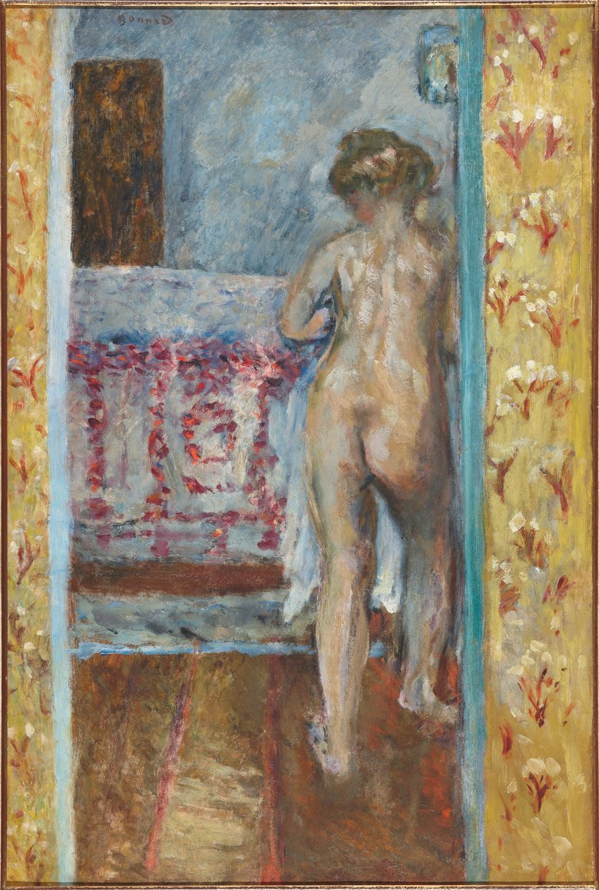 Nő egy fülkében, c. 1904 (olaj a fedélzeten) alkotó: Pierre Bonnard