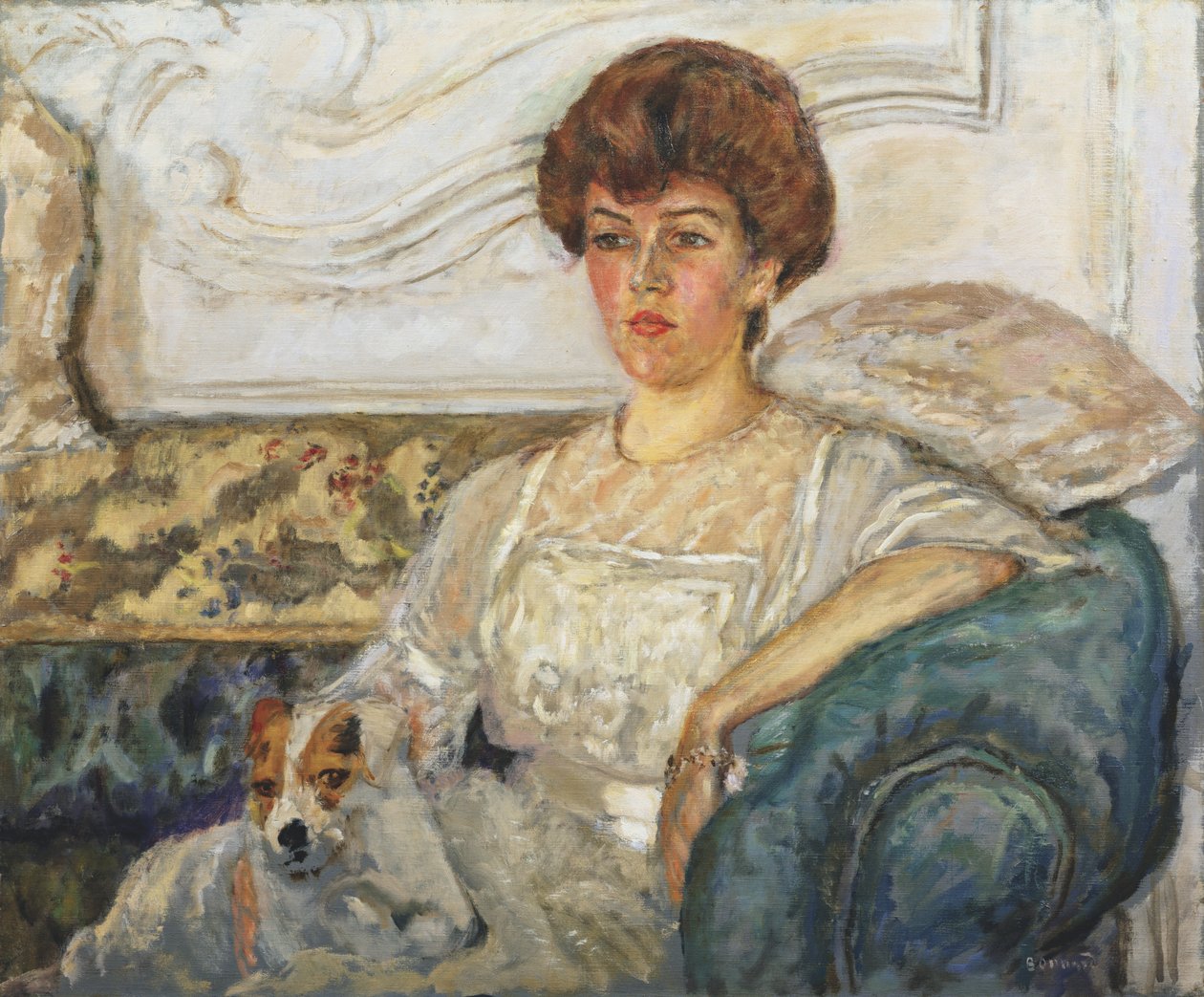 Nő egy kék kanapén alkotó: Pierre Bonnard