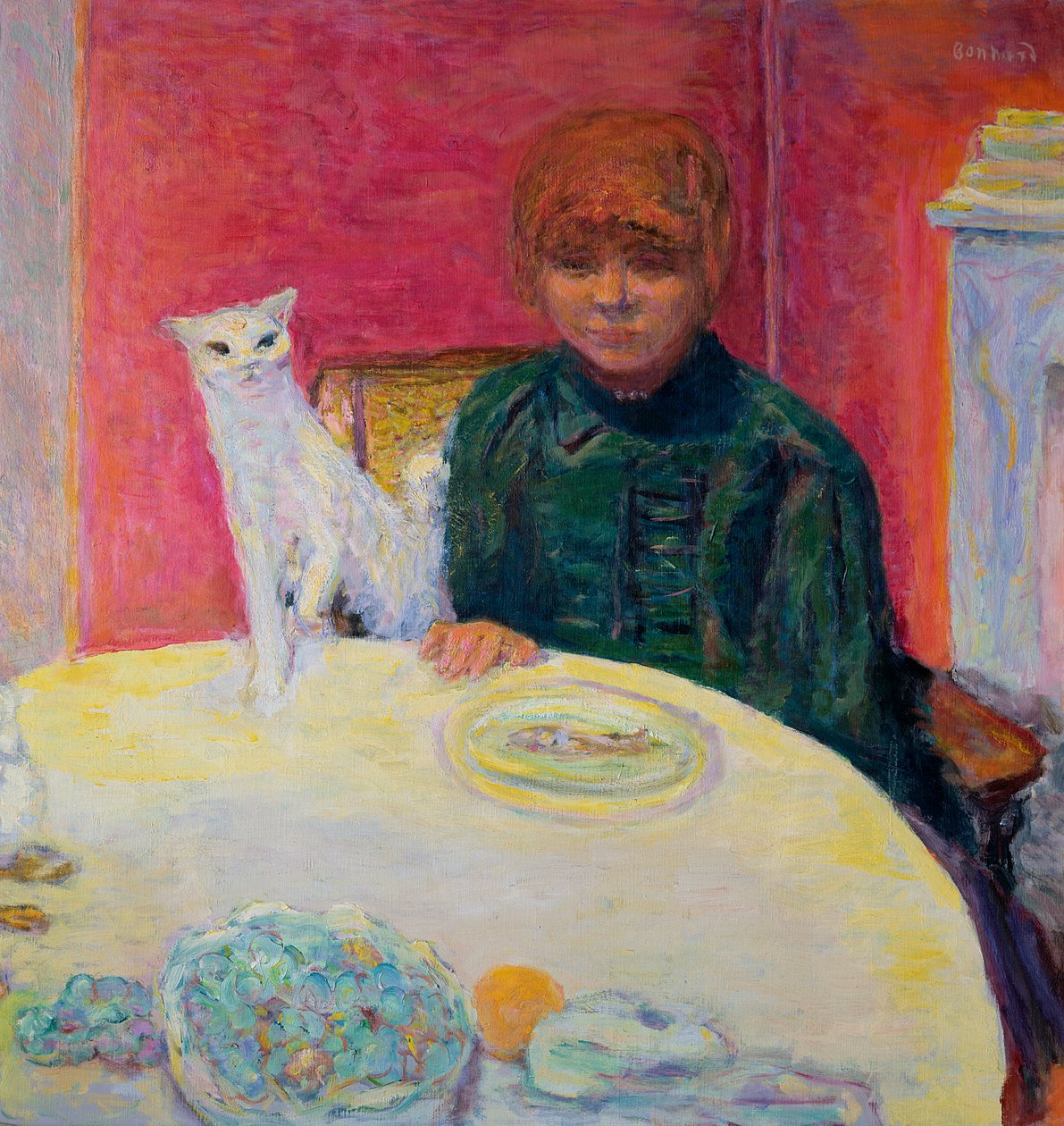 Nő macskával, 1912 alkotó: Pierre Bonnard