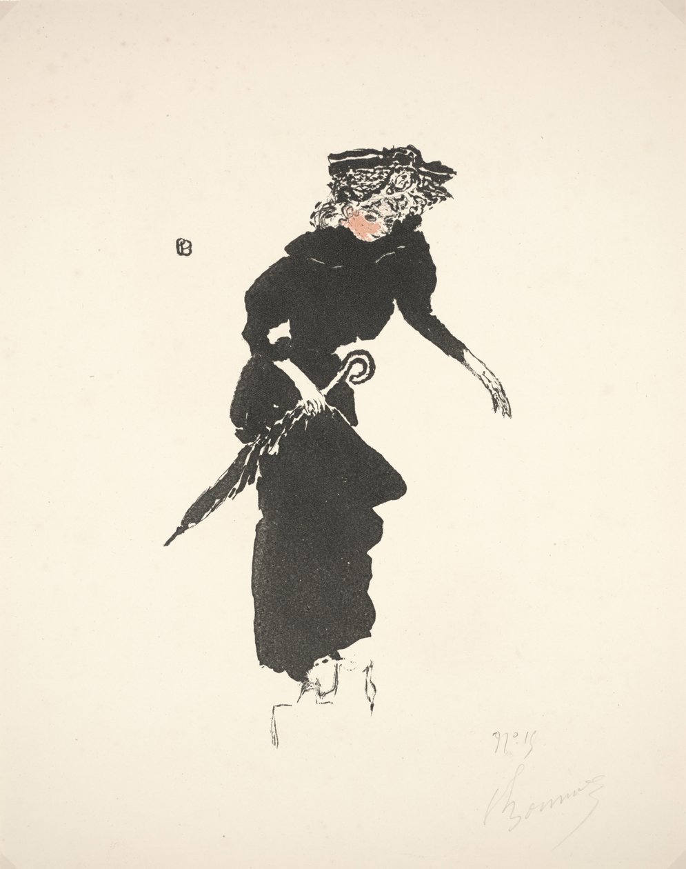 Nő egy esernyővel alkotó: Pierre Bonnard