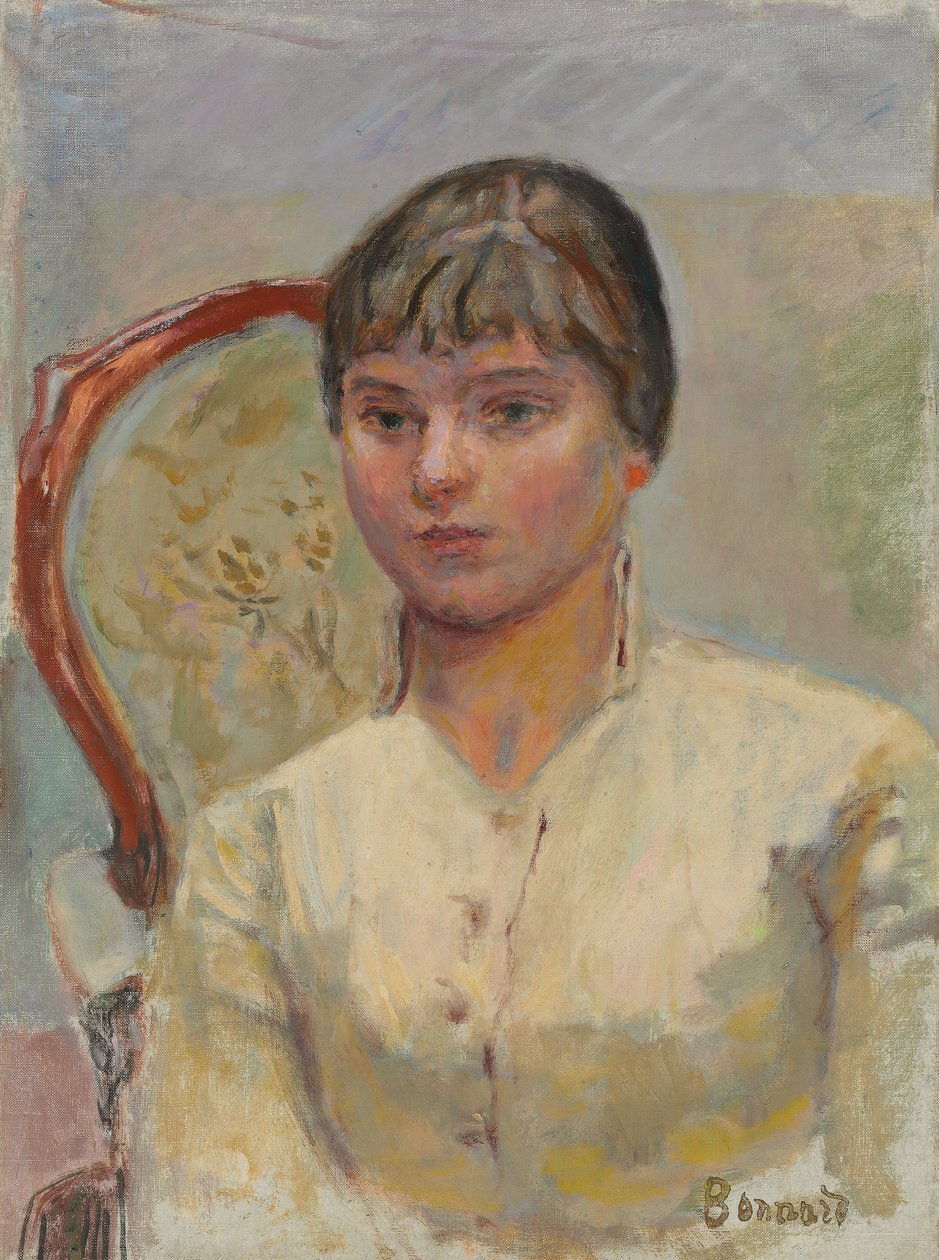 Fiatal nő karosszékben (tanulmány); Fiatal nő egy karosszékben (tanulmány), 1916 körül (olaj, vászon) alkotó: Pierre Bonnard