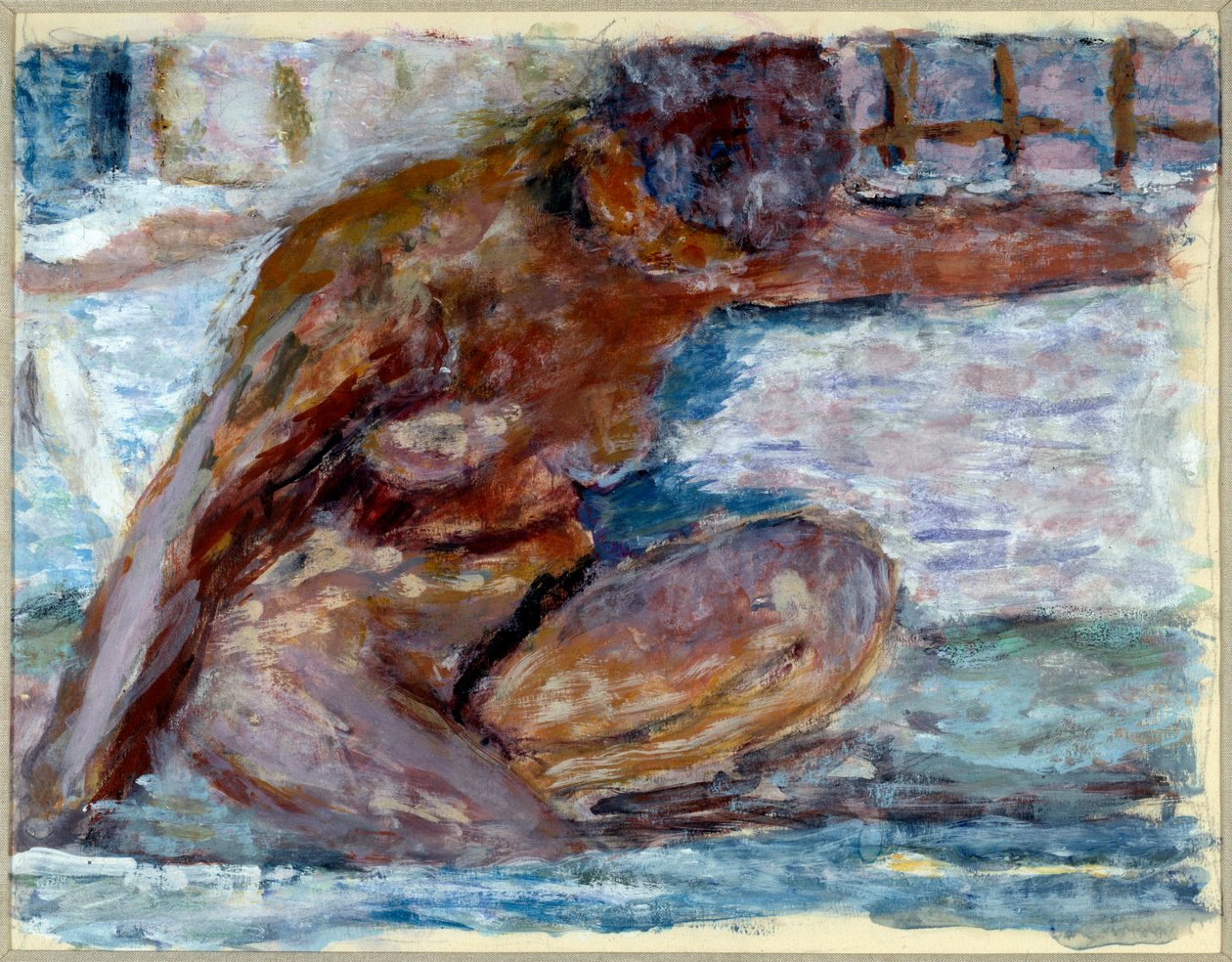 guggoló akt alkotó: Pierre Bonnard