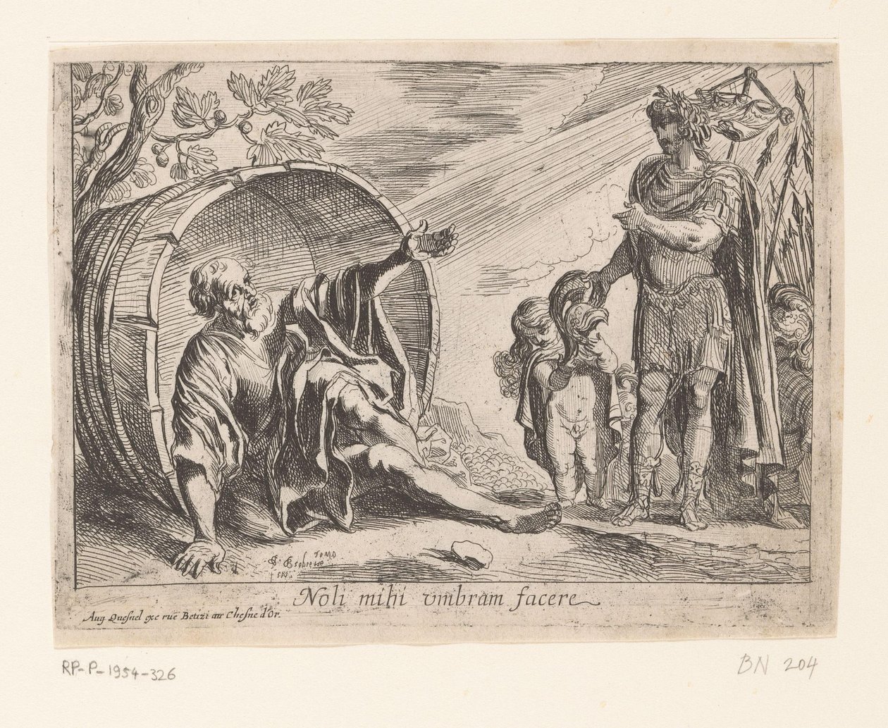 Nagy Sándor és Diogenész alkotó: Pierre Brebiette