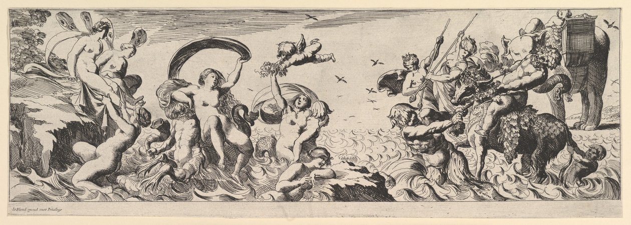 Bacchanal, 17. század. alkotó: Pierre Brebiette