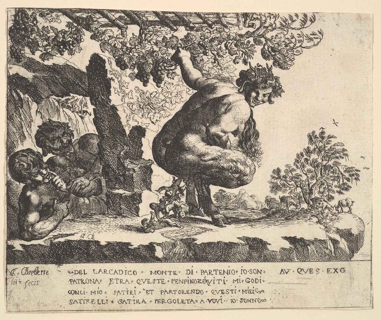 A szatírok születése, 1610-42. alkotó: Pierre Brebiette