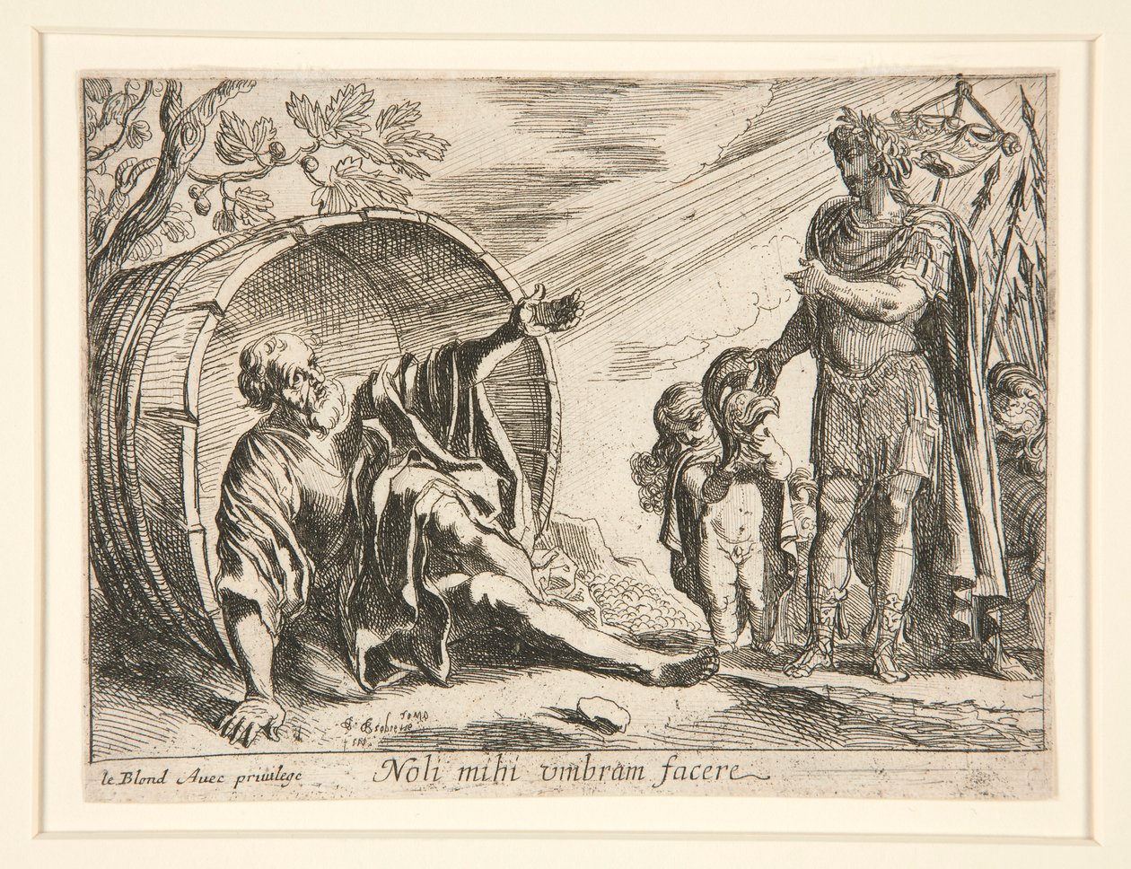 Diogenész és Nagy Sándor alkotó: Pierre Brebiette