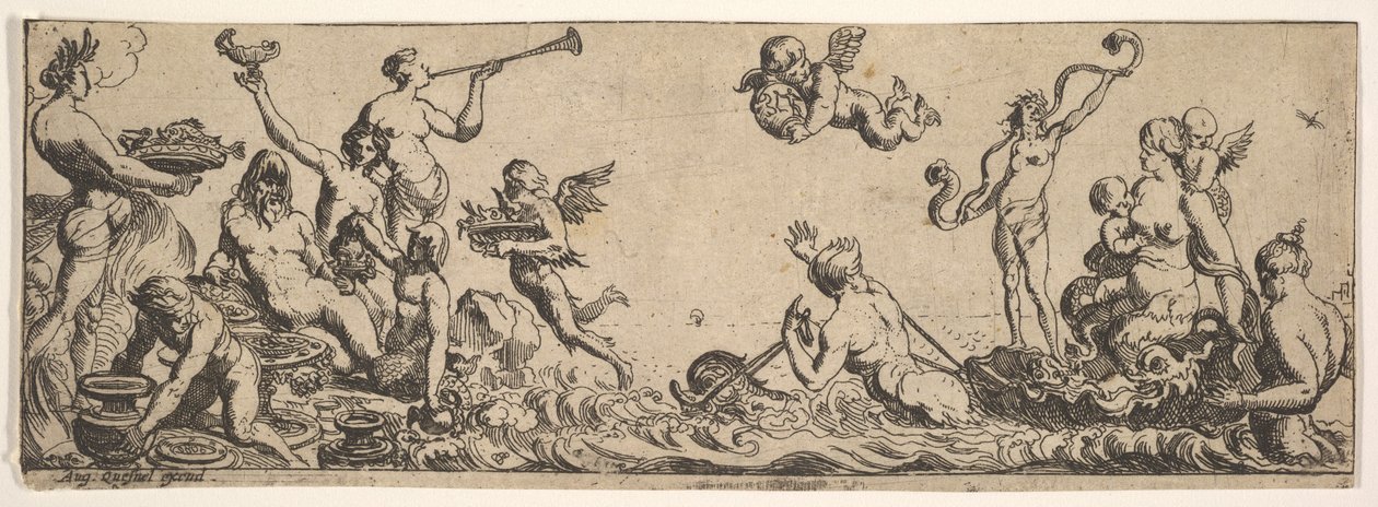Neptunusz és Amfitrit, 1615-42. alkotó: Pierre Brebiette