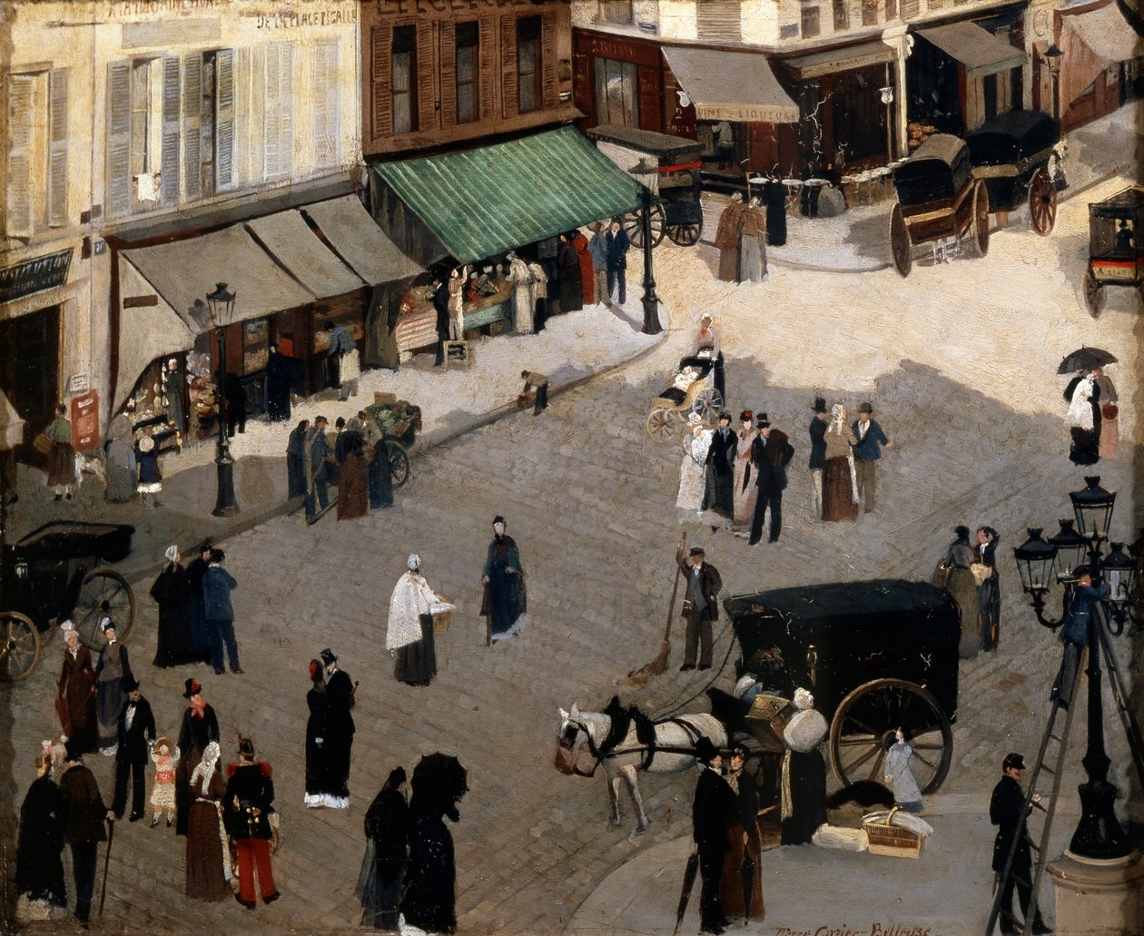 A Place Pigalle Párizsban, 1880-as évek. alkotó: Pierre Carrier Belleuse