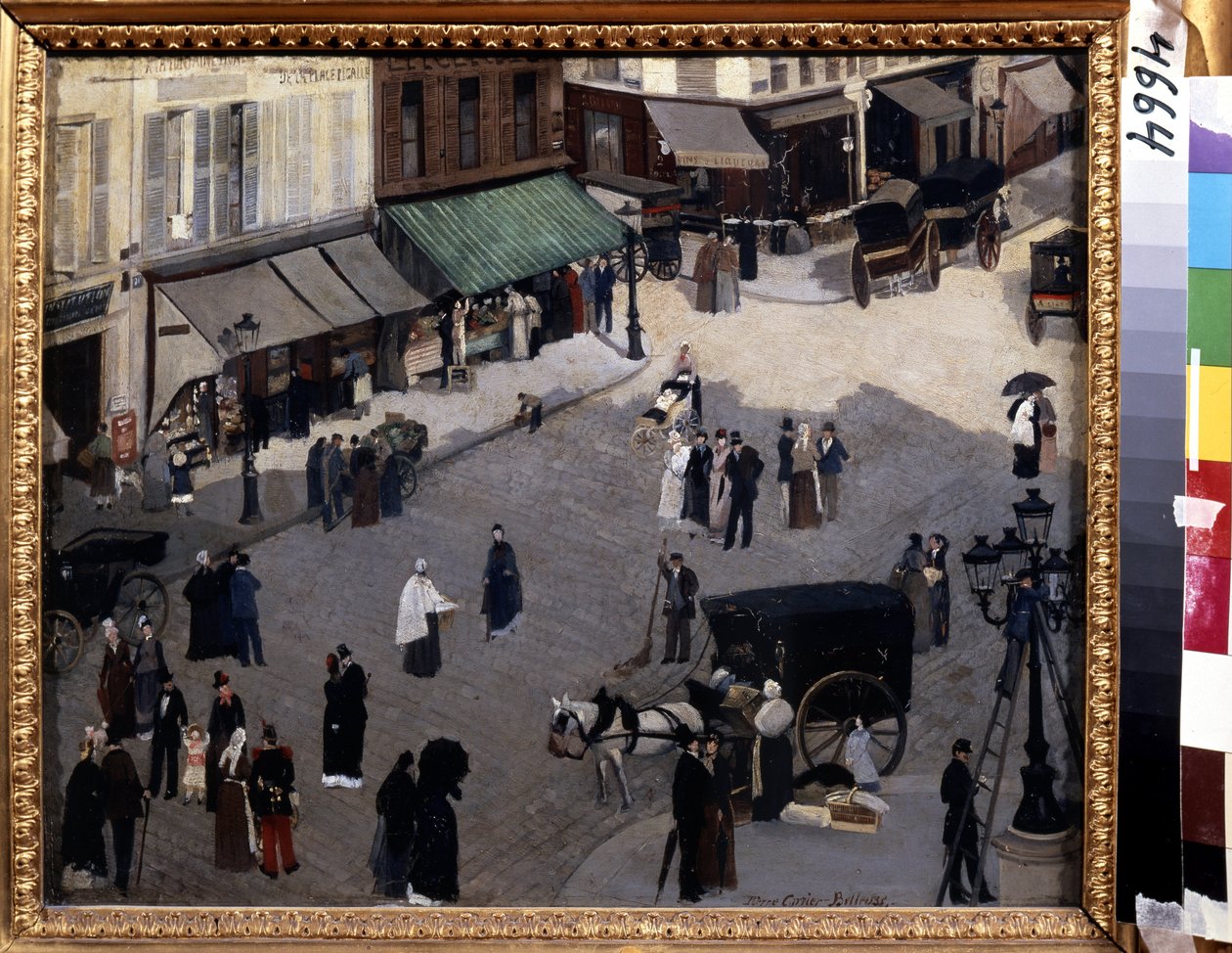 Place Pigalle Párizsban. Pierre Carriere-Belleuse festménye (Carriere Belleuse alkotó: Pierre Carriere Belleuse
