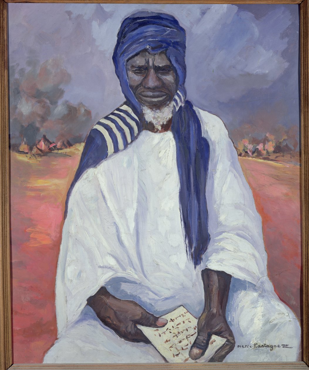 Amami Samori Toure (kb. 1830-1900) portréja (olaj, vászon) alkotó: Pierre Castagnez