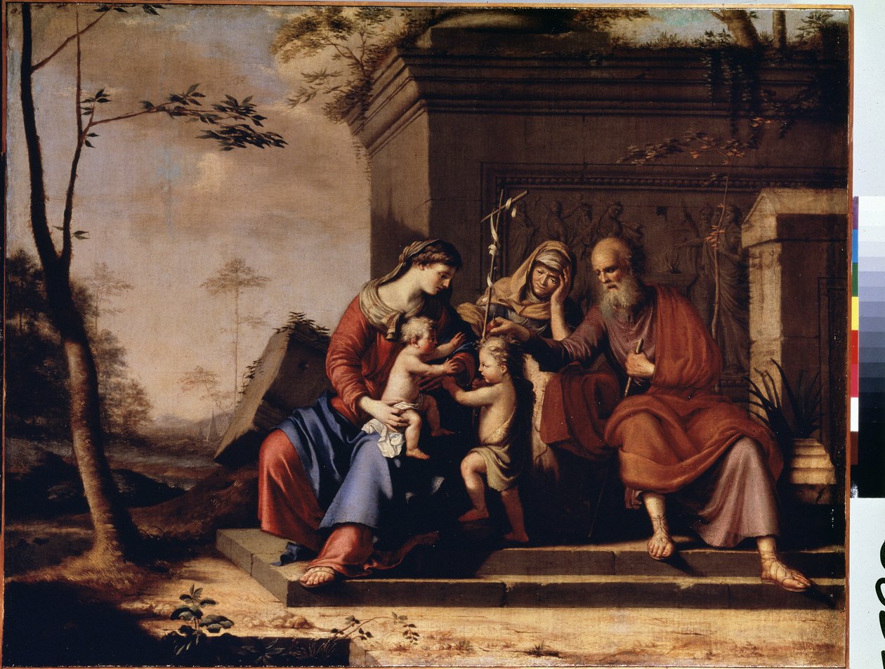""A Szent Család"" Pierre Cauchy (?-1687) festménye 1655 Méret: 78x106 cm Ermitázs Múzeum, Szentpétervár, Oroszország alkotó: Pierre Cauchy