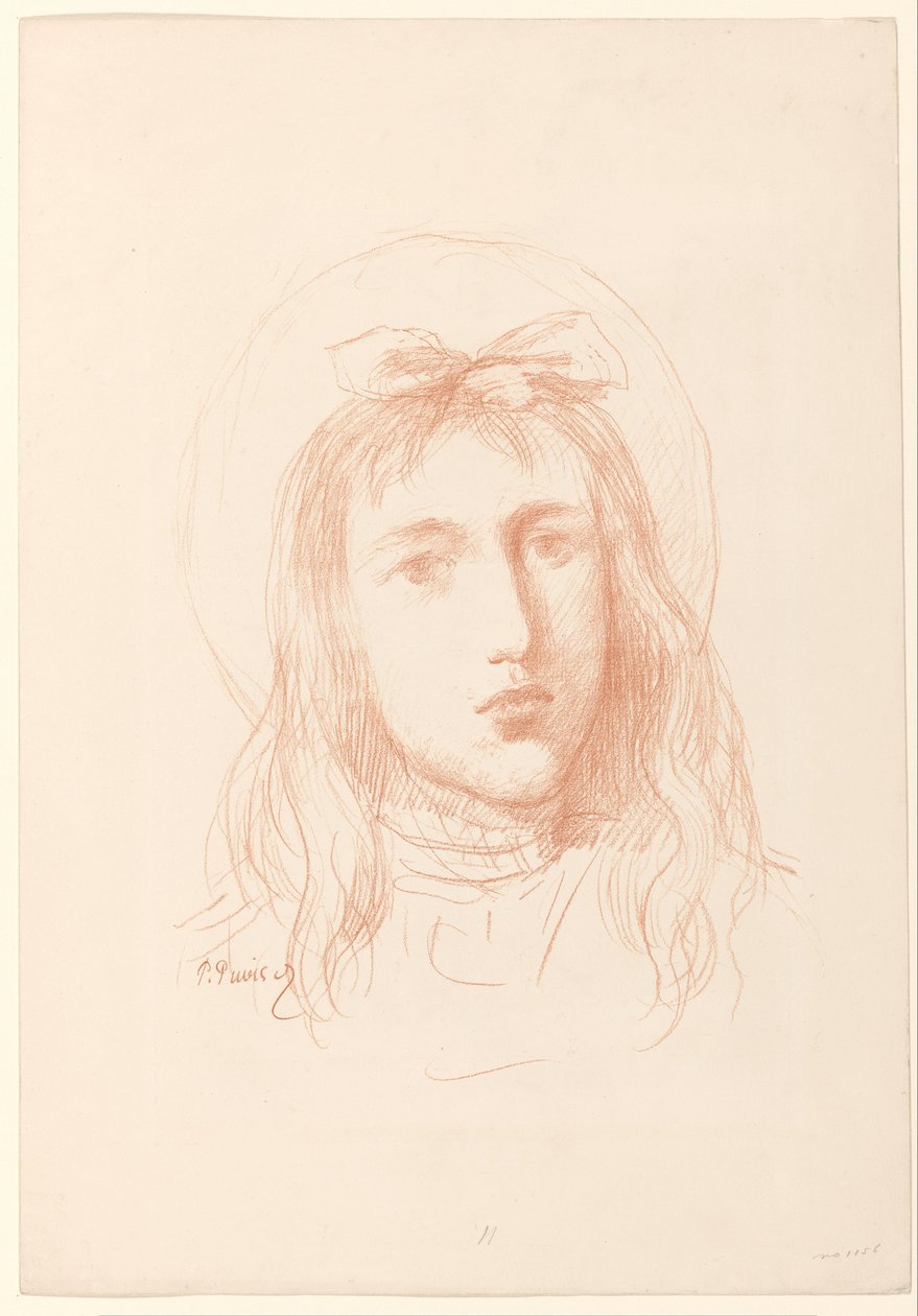Egy lány feje alkotó: Pierre Cécile Puvis de Chavannes