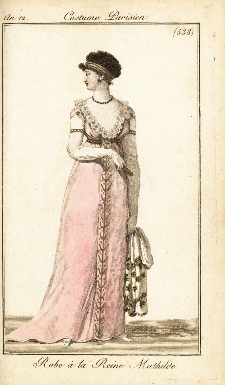 Nő Flandriai Matilda stílusában, Párizsban alkotó: Pierre Charles Baquoy