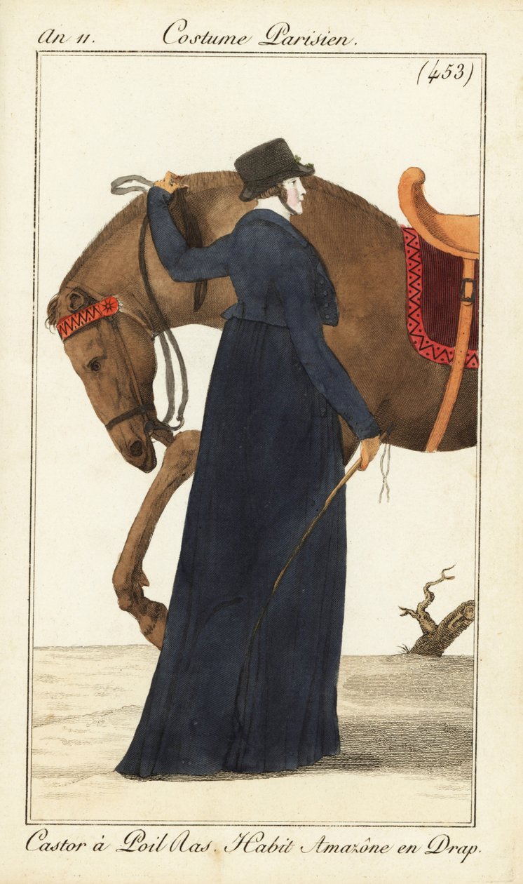 Lovas nő vagy Amazone a lovával, Paris alkotó: Pierre Charles Baquoy