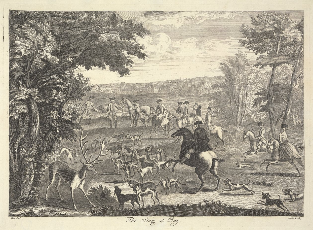 The Stag at Bay alkotó: Pierre Charles Canot
