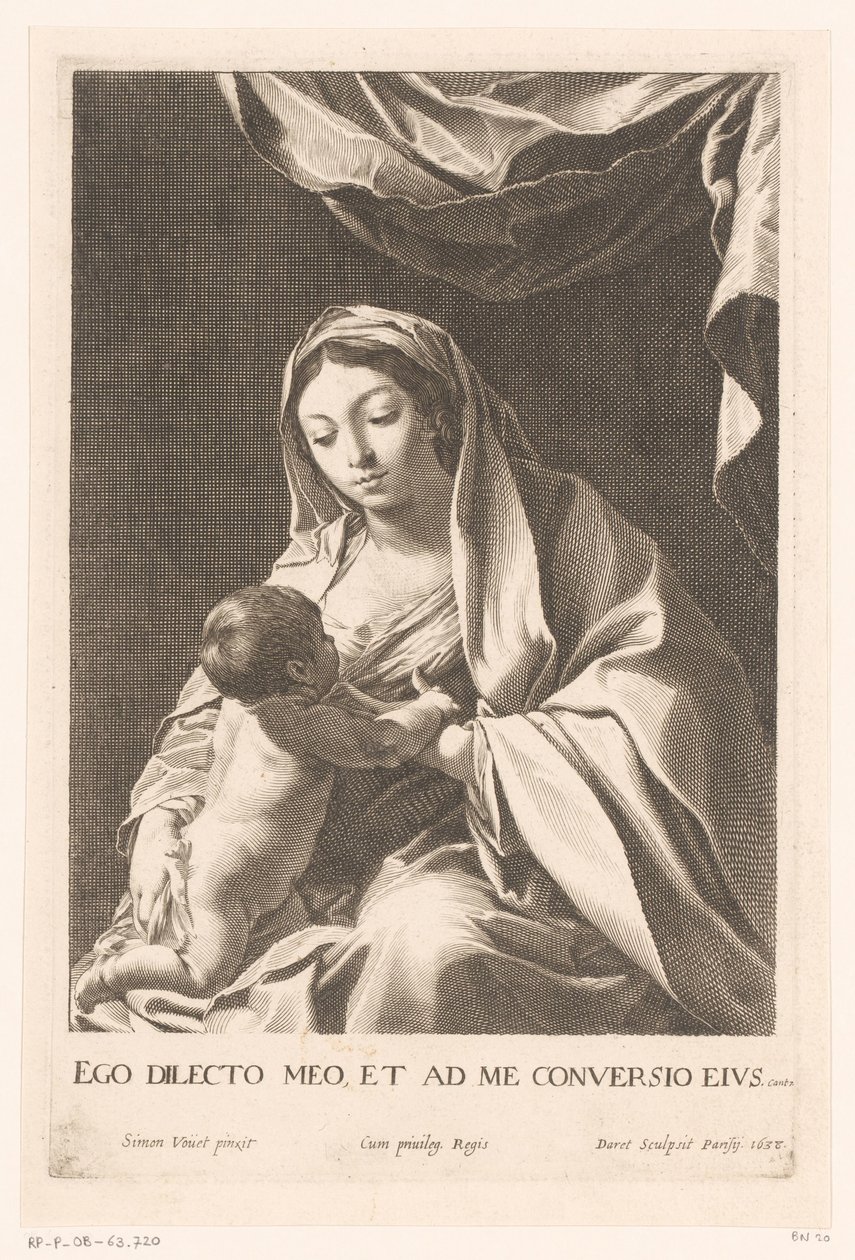 Mária gyermekével alkotó: Pierre Daret