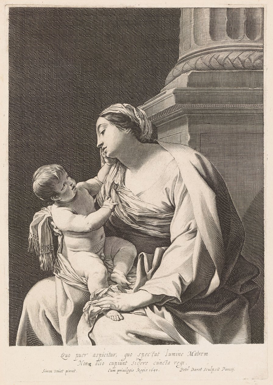 Szűz Mária a gyermekkel alkotó: Pierre Daret