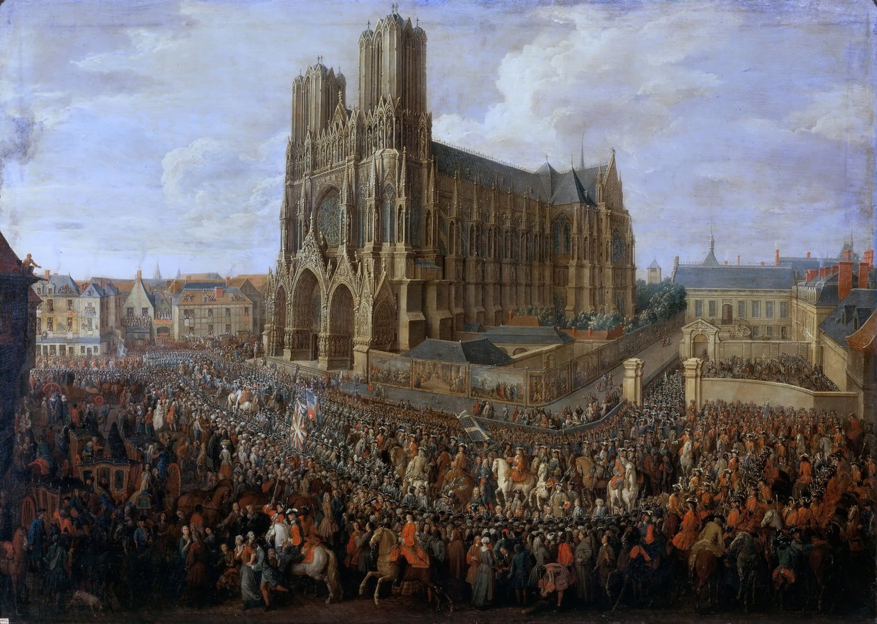 XV. Lajos kavalkádja koronázása után, 1722. október 26 alkotó: Pierre Denis II Martin