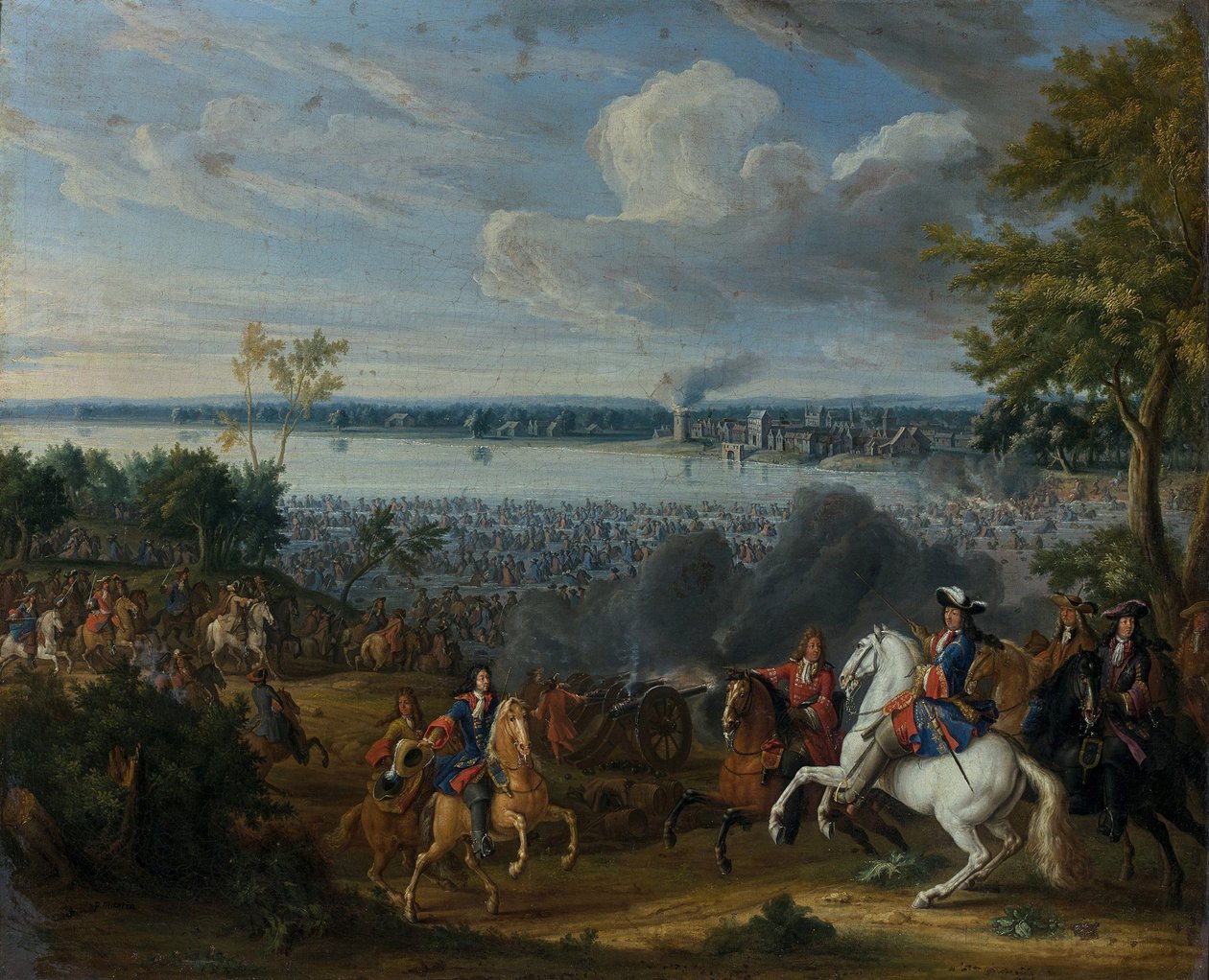 A Rajnán való átkelés Lobithnál, 1672. június 12. alkotó: Pierre Denis II Martin
