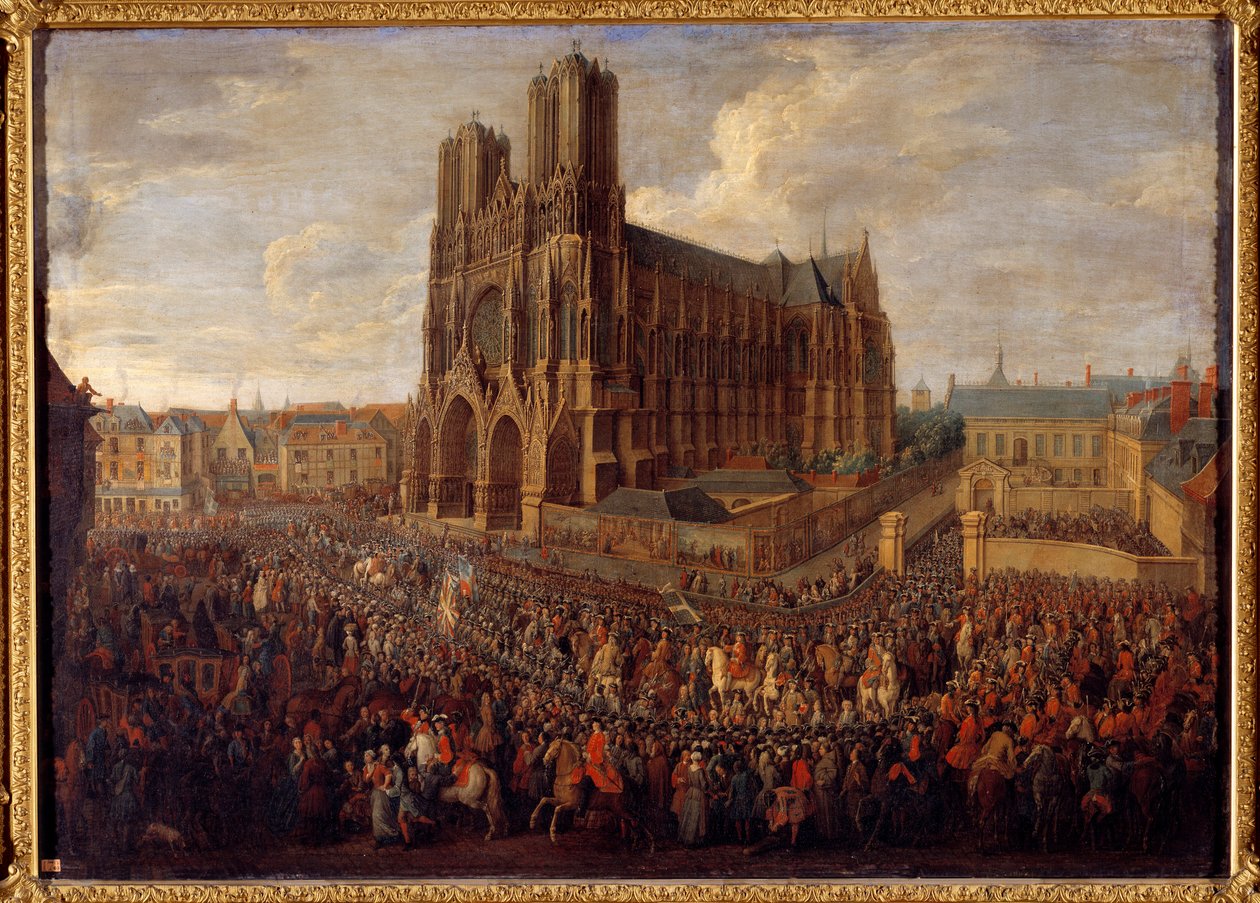 XV. Lajos kavalkádja a reimsi Saint Remy apátsághoz 1722. október 26. Pierre Denis Martin festménye alkotó: Pierre Denis Martin
