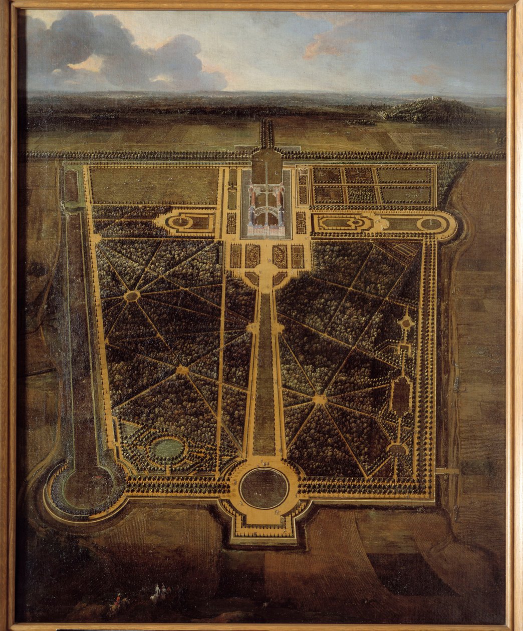 A kastély és a park perspektivikus képe a la francaise Pierre Denis Martin festménye (1663-1742) 1711 Rouen, Musee des Beaux Arts alkotó: Pierre Denis Martin