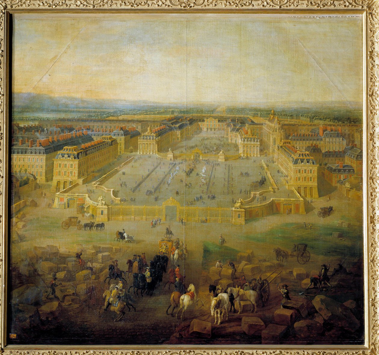 Versailles-i kastély látképe a Place d
