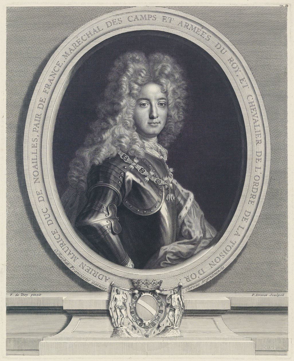 Adrien Maurice, Noailles hercege alkotó: Pierre Drevet