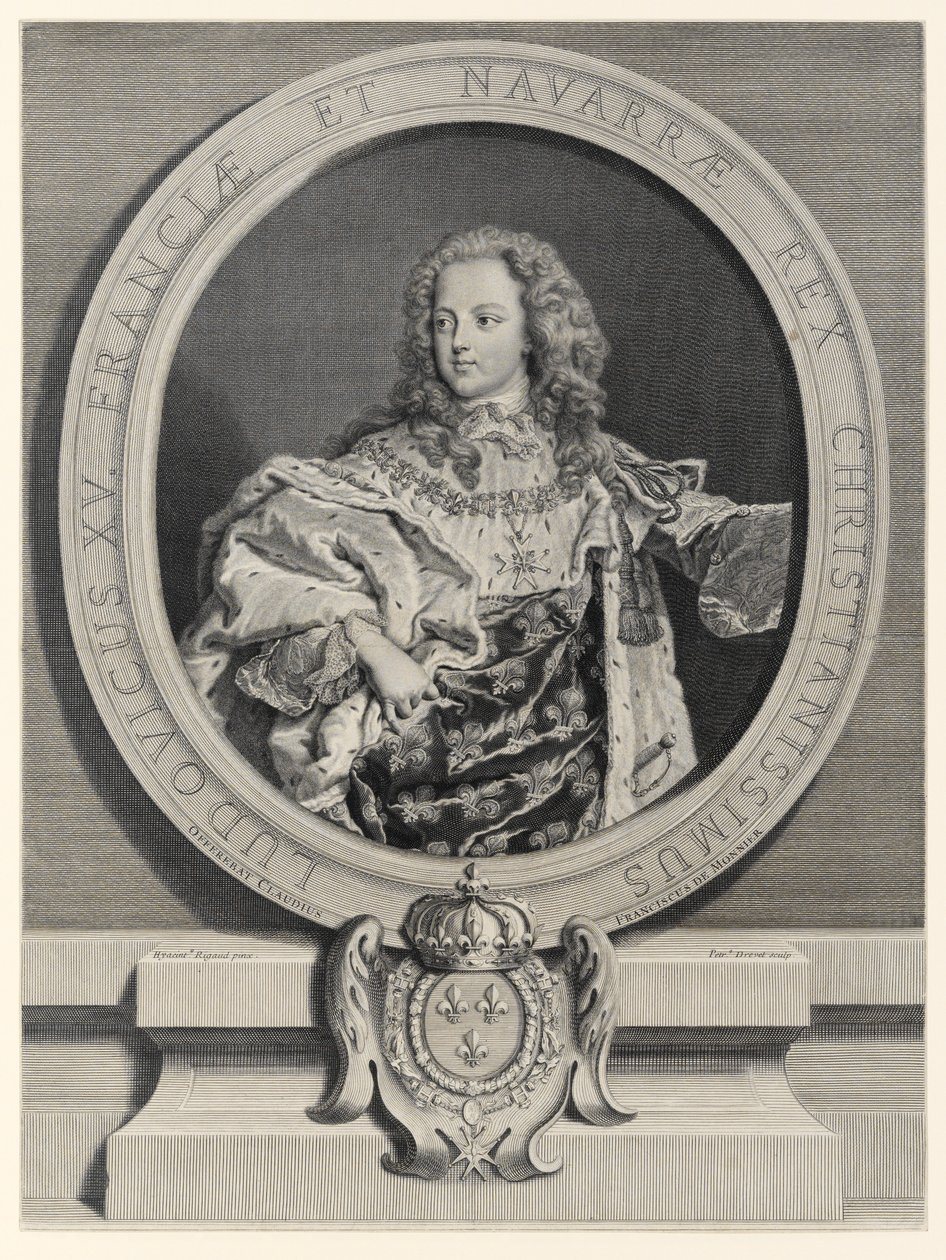 XV. Lajos francia király (1710-1774) alkotó: Pierre Drevet