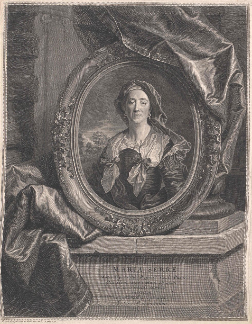 Marie Serre (nyomtatás) alkotó: Pierre Drevet