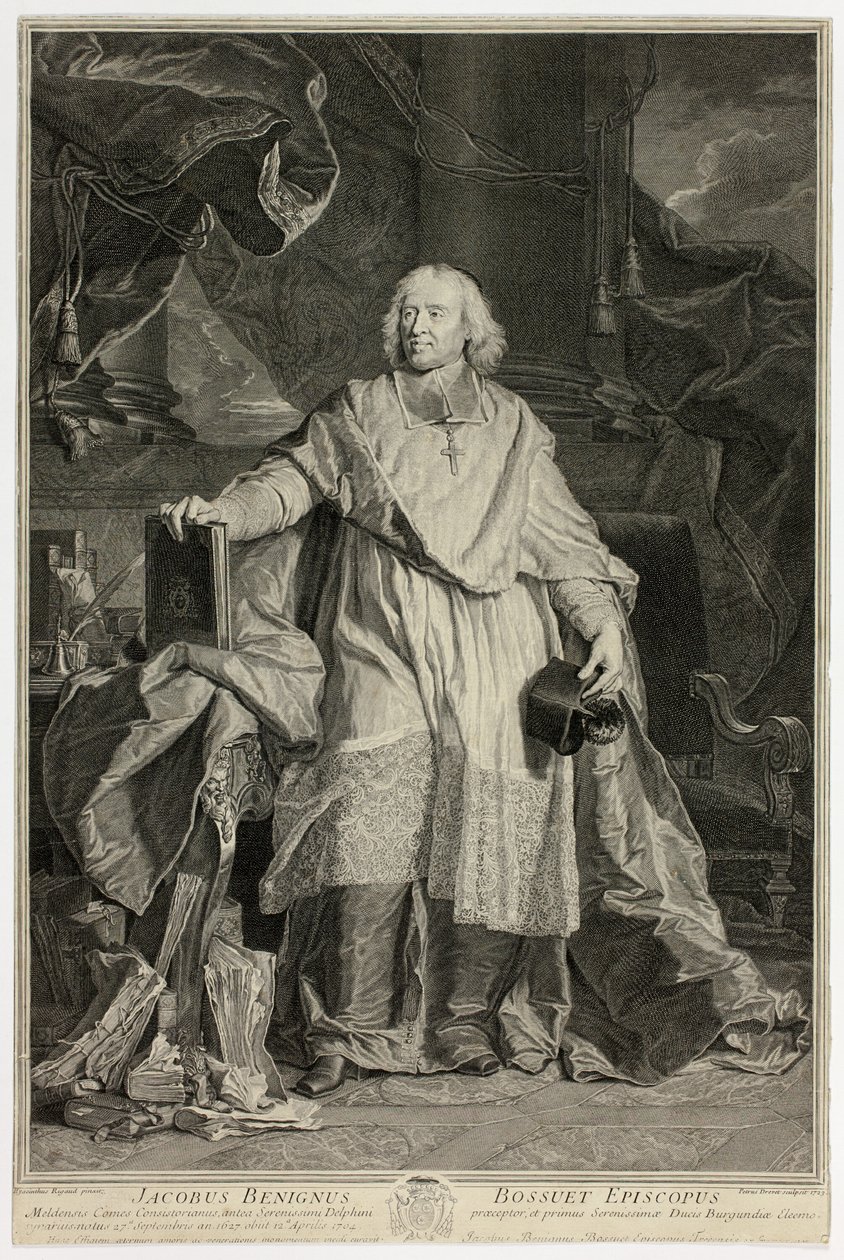 Jacques Bénigne Bossuet meaux-i püspök portréja alkotó: Pierre Drevet