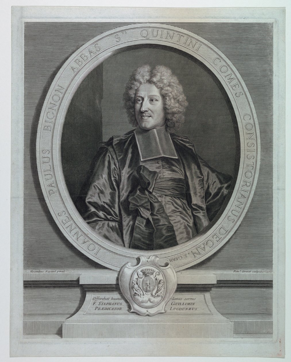 Jean Paul Bignon, St. Quentin apát portréja alkotó: Pierre Drevet
