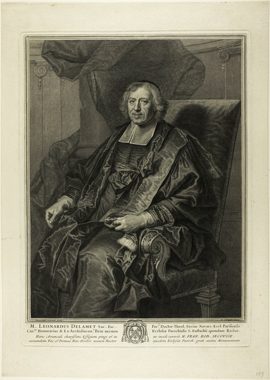 Léonard de Lamet portréja alkotó: Pierre Drevet