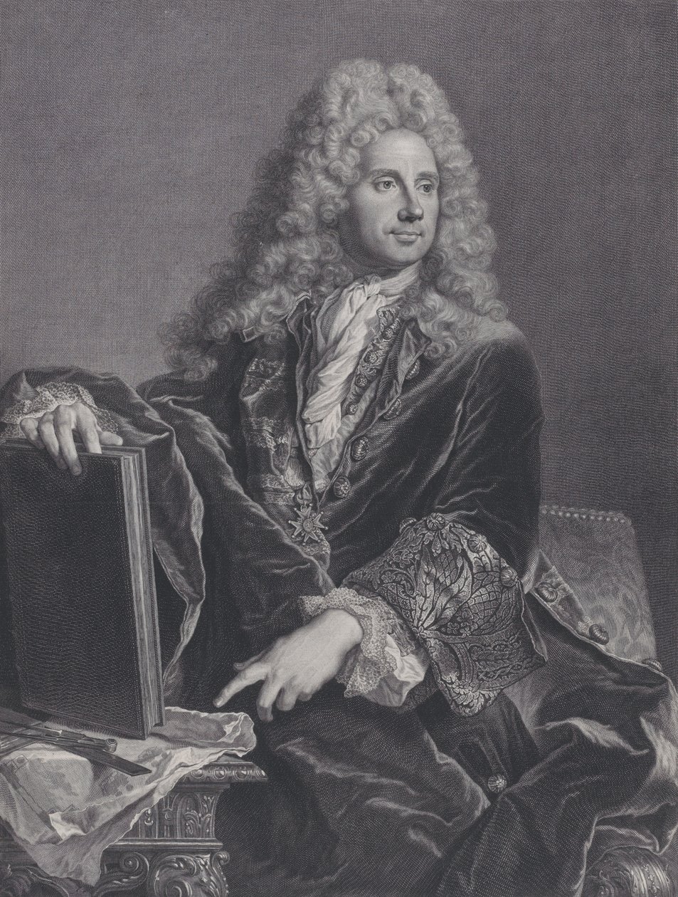 Robert de Cotte portréja, 1722. alkotó: Pierre Drevet