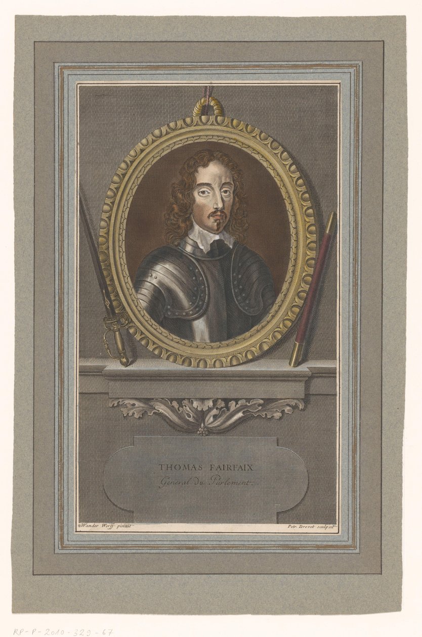 Thomas Fairfax portréja Thomas Fairfax (cím az objektumon) alkotó: Pierre Drevet