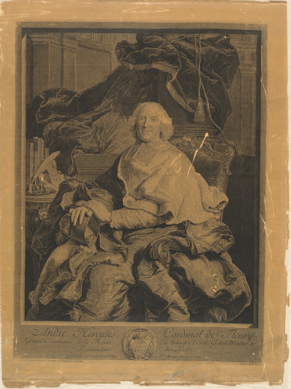 André Hercules, Fleury bíborosa alkotó: Pierre Drevet, after Hyacinthe Rigaud