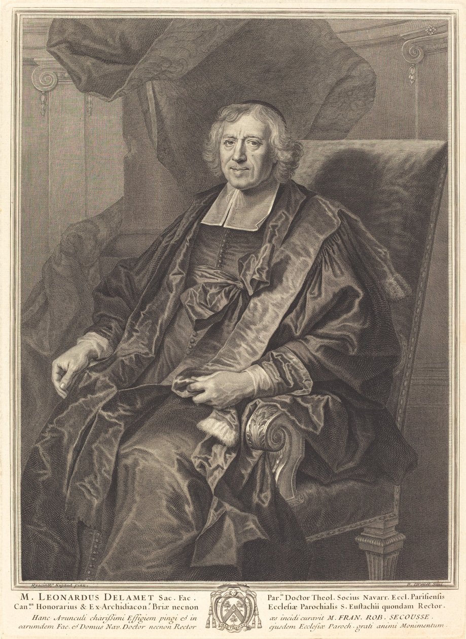 Leonard de Lamet alkotó: Pierre Drevet after Hyacinthe Rigaud