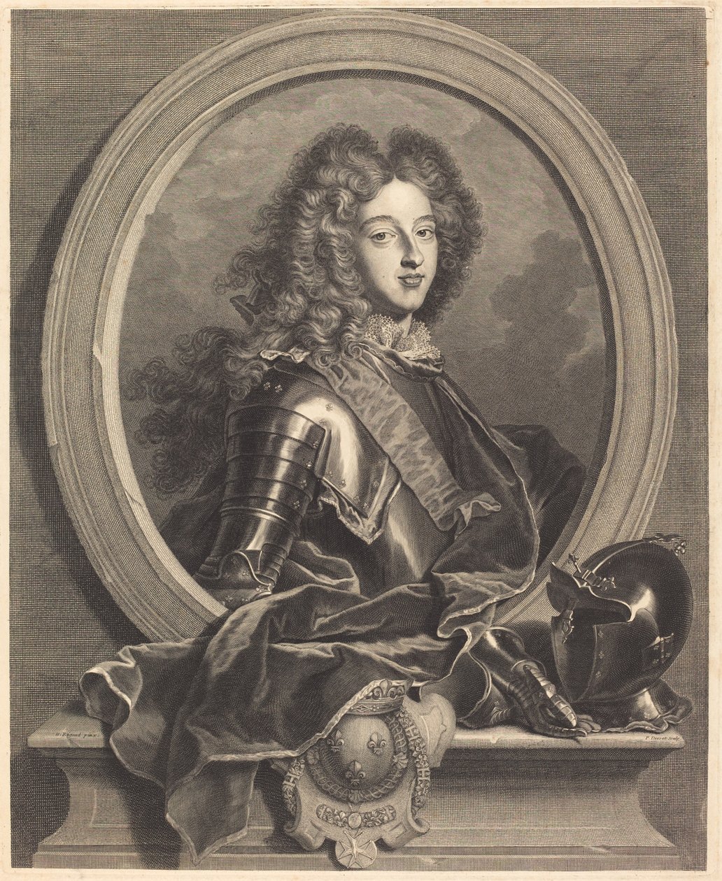 Lajos francia, Burgundia hercege alkotó: Pierre Drevet after Hyacinthe Rigaud