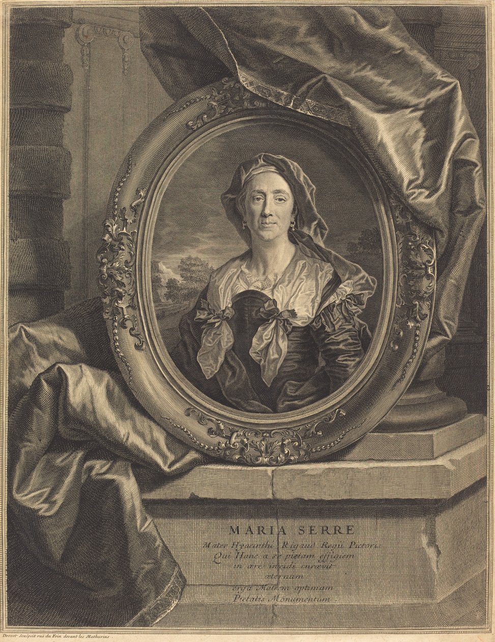 Maria Serre, Mater Hyacinth Rigaud alkotó: Pierre Drevet after Hyacinthe Rigaud