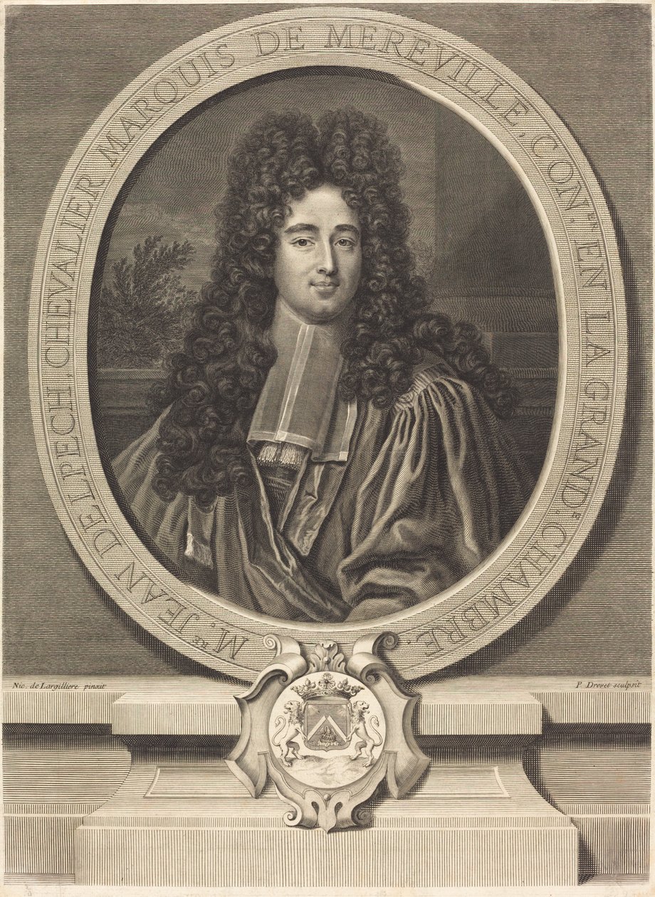 Jean Delpech, Mereville márki alkotó: Pierre Drevet after Nicolas de Largillierre