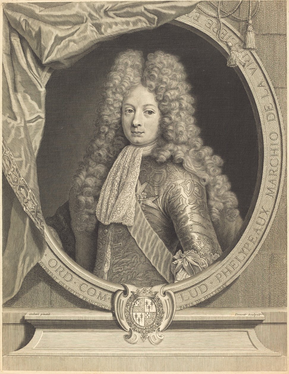 de la Vrilliere márki alkotó: Pierre Drevet after Pierre Gobert