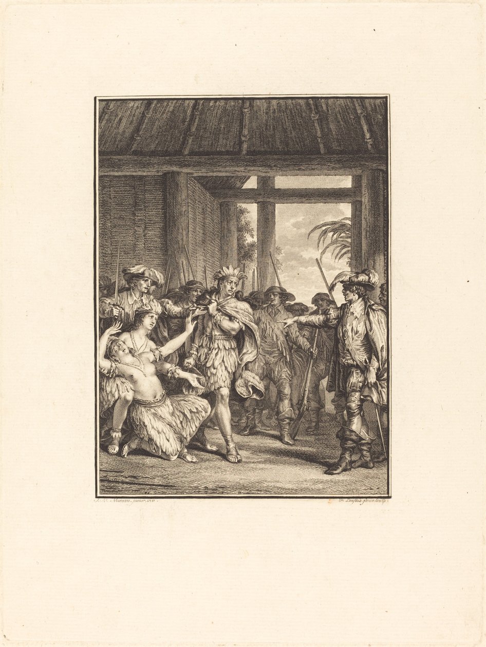 Az új világ felfedezése alkotó: Pierre Duflos after Jean Michel Moreau