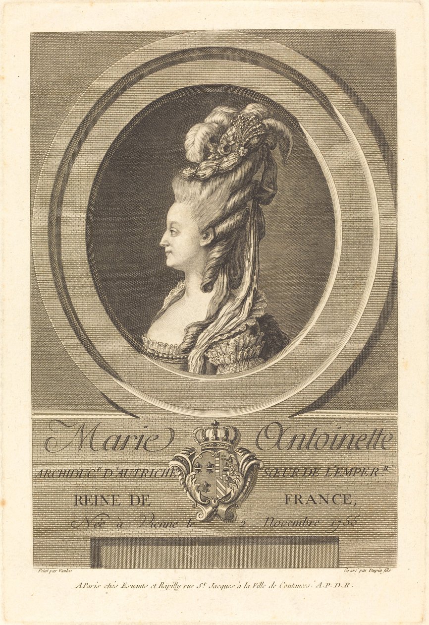 Marie Antoinette alkotó: Pierre Dupin II after Carle Van Loo